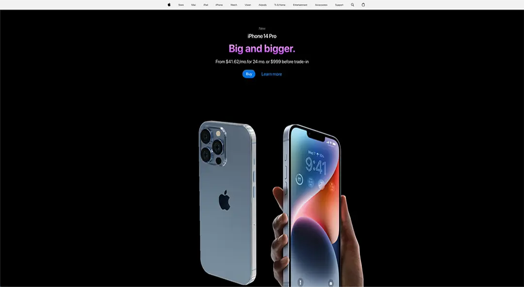 iPhone 14 Clone 3D Website